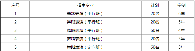 自贡舞蹈学校招生计划