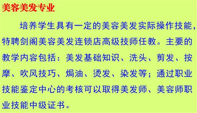 四川省剑阁县武连职业中学开设哪些专业？