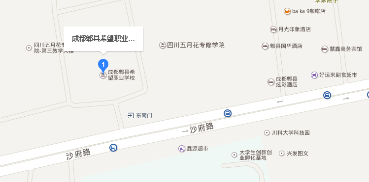 （成都郫县希望职业技术学院）地理位置