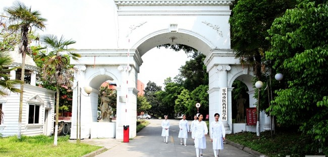 乐山市医药科技学校校园大门