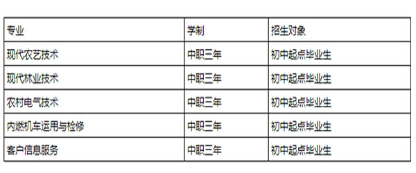 富宁县民族职业高级中学专业分类