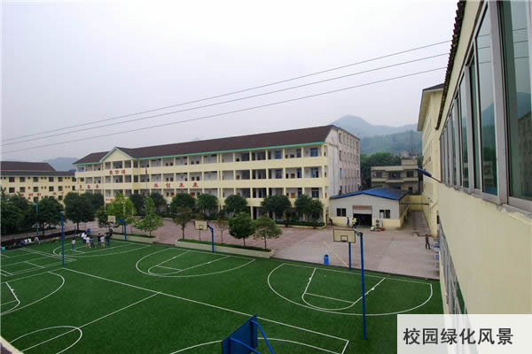 重庆聚英技工学校校园绿化风景