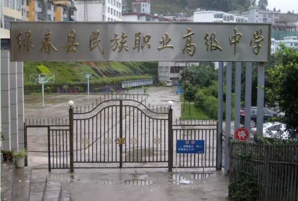 绿春县民族职业高级中学学校大门