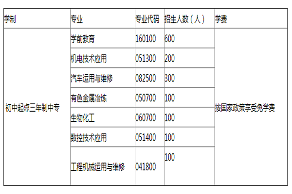 文山州民族职业技术学校学费明细