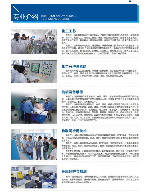 四川理工技师学院2020年专业详细介绍（1）