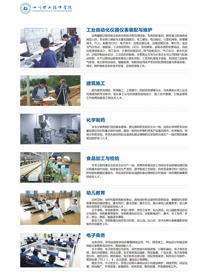 四川理工技师学院2020年专业详细介绍（2）